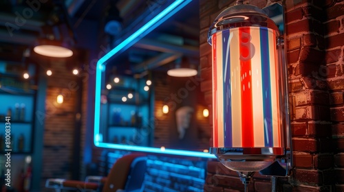 barber shop logo hyper realistic 