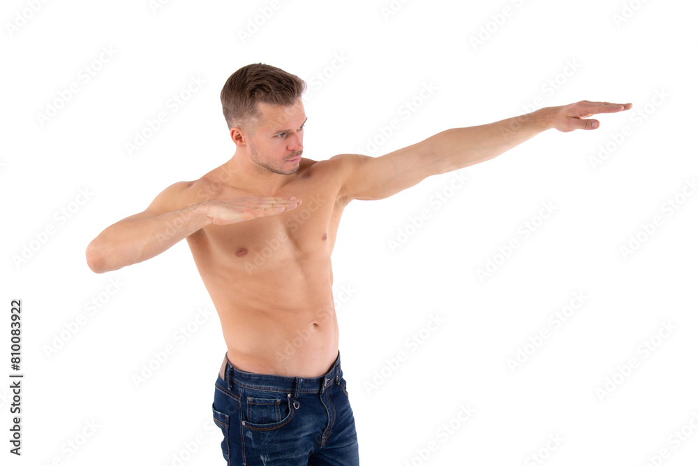 Young attractive man posing in the studio. Young attractive man posing in the studio.
