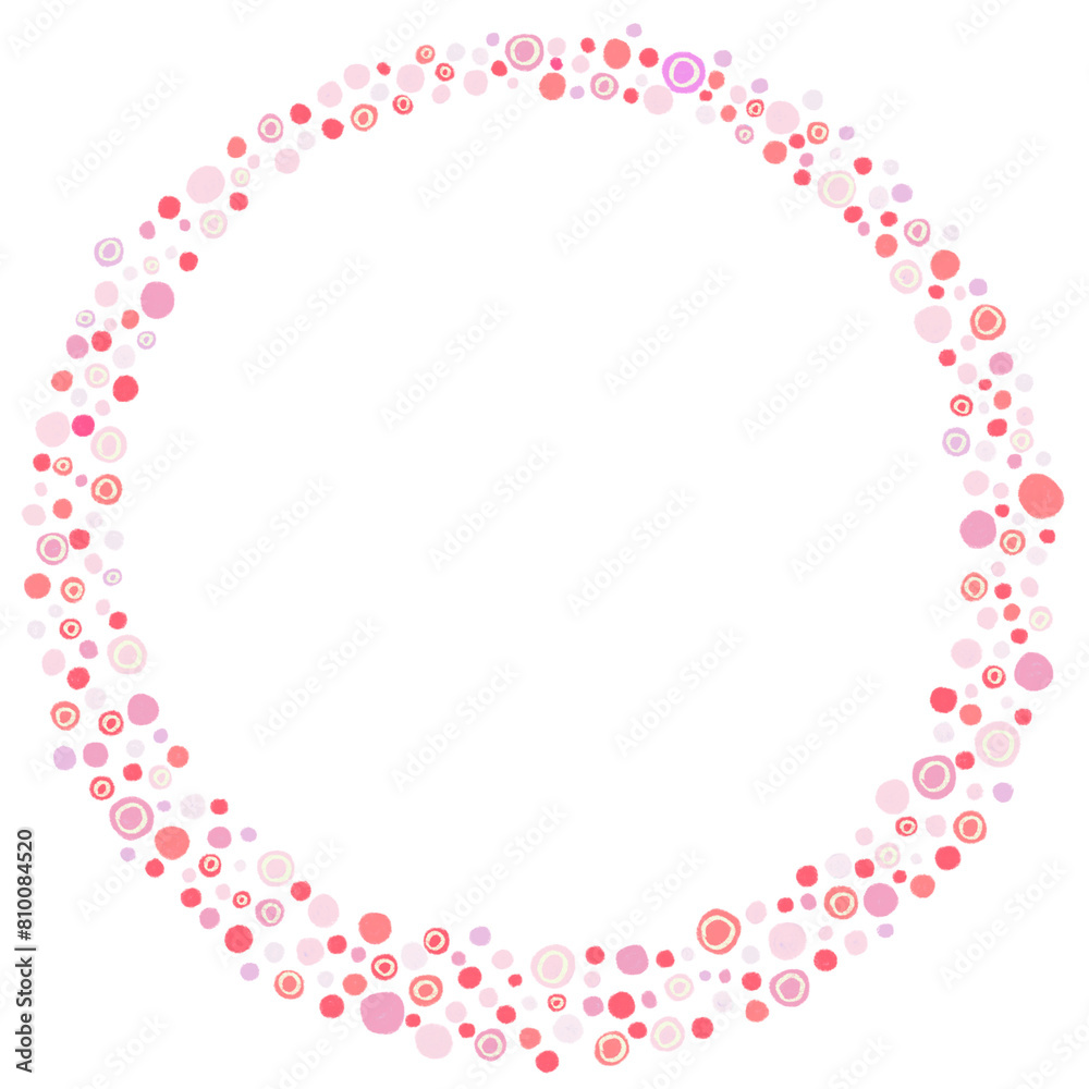 Round Frame Pink Confetti Round Frame Pink Confetti
