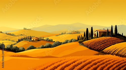A Tuscany yellow color background image.