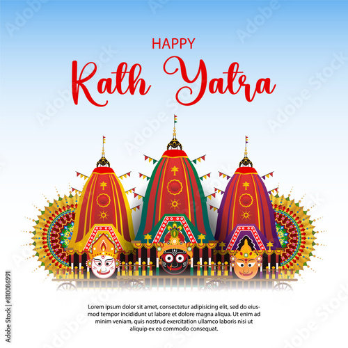 happy rath yatra illustration