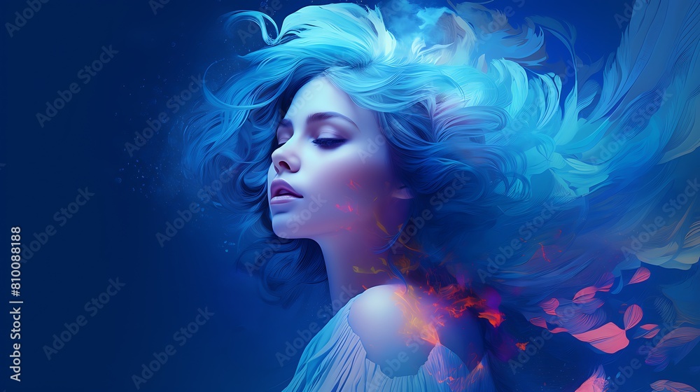 A Ultramarine color background image.