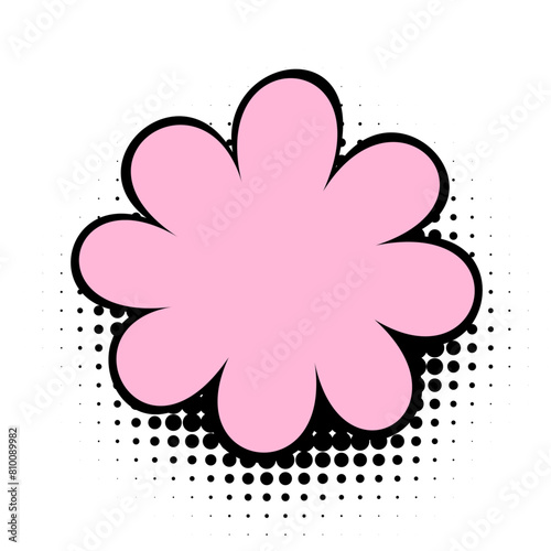 Pink Pop Art Floral Silhouette © Vjom