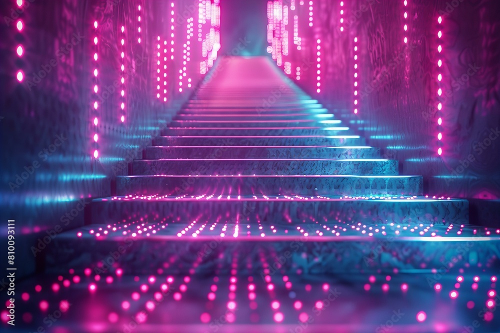 Digital stairs symbol of growth and evolution Digital stairs symbol of growth and evolution