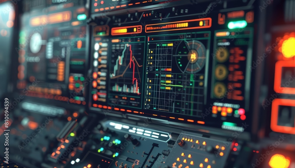 A closeup of a computer screen displaying BTC mining software, rendered in a pixel art style with a sidebar for technical descriptions A closeup of a computer screen displaying BTC mining software, rendered in a pixel art style with a sidebar for technical descriptions