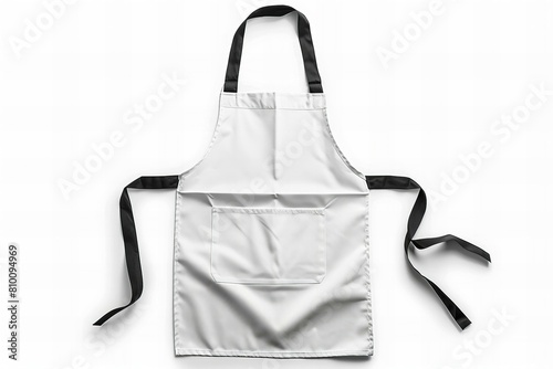 White apron mockup on white background