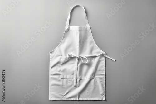 White apron mockup on white background