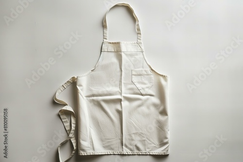 White apron mockup on white background