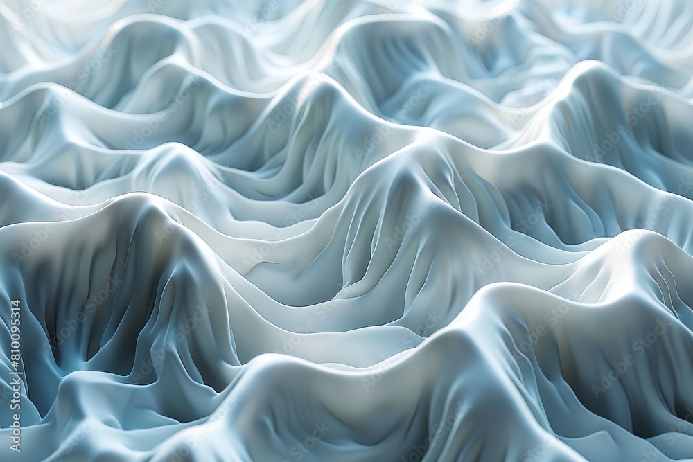 Obraz premium This image displays a serene undulating surface resembling soft fabric or liquid in shades of blue Ideal for backgrounds