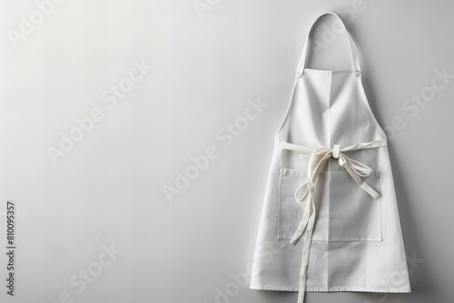 White apron mockup on white background