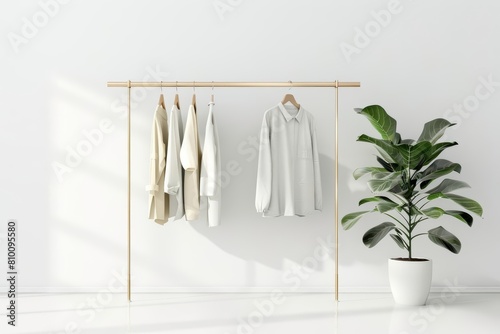 Embrace a capsule wardrobe and streamline your style, showcased in a sleek banner designed for fashionforward advertising photo