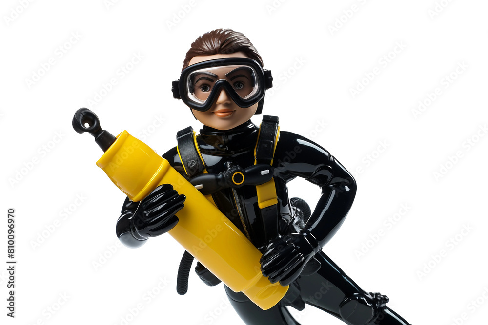 Oceanic Adventure Doll Isolated On Transparent Background PNG.