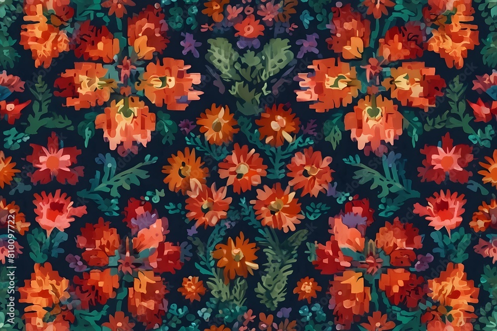 Fototapeta premium pattern with flowers