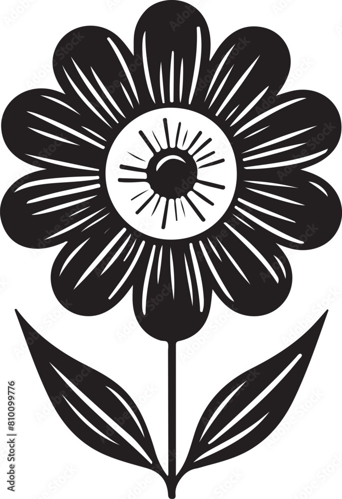 black and white flower black and white flower