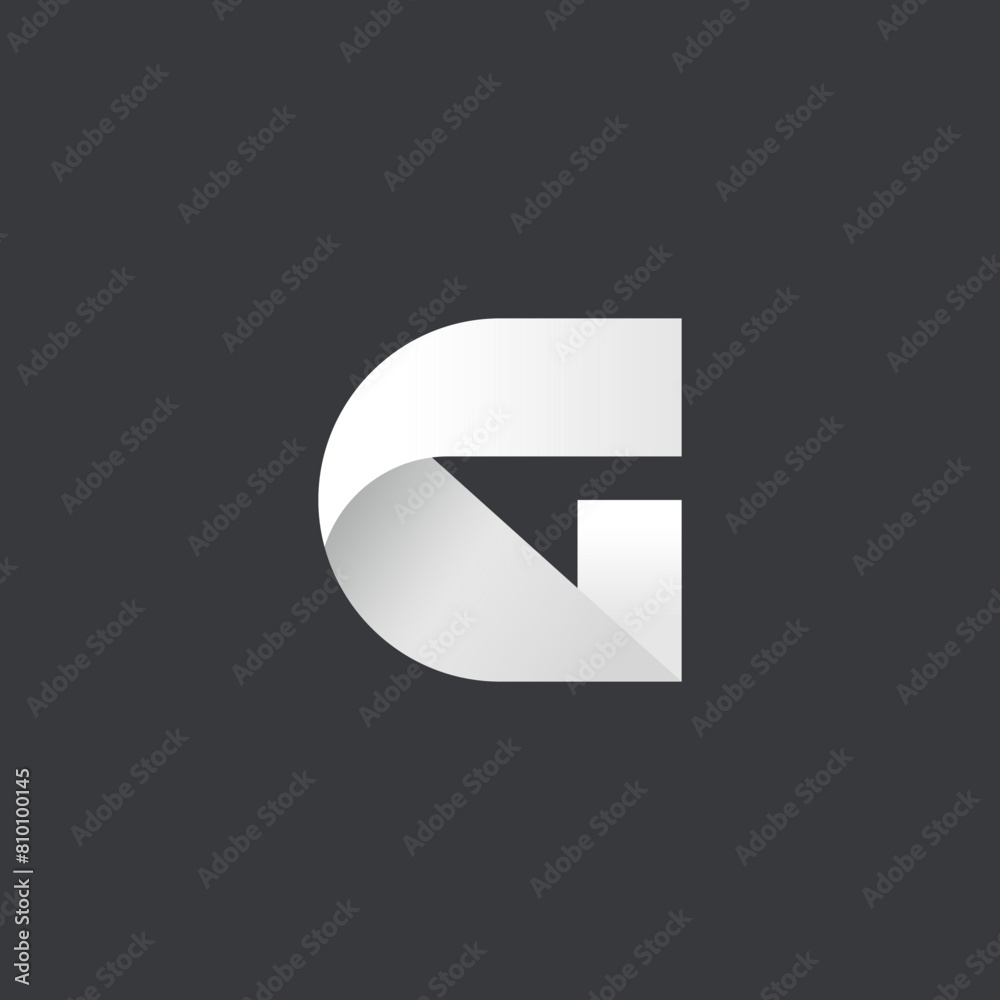 Monogram Letter G Logo. Gray Luxury with Geometry Style Isolated on Dark Background. Usable for Company and Branding Logos. Flat Vector Logo Design Template. Monogram Letter G Logo. Gray Luxury with Geometry Style Isolated on Dark Background. Usable for Company and Branding Logos. Flat Vector Logo Design Template.