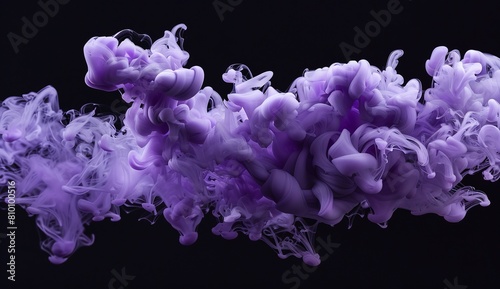 An image of a smoke cloud in various tones of purple against a pure black background gives a mysterious vibe