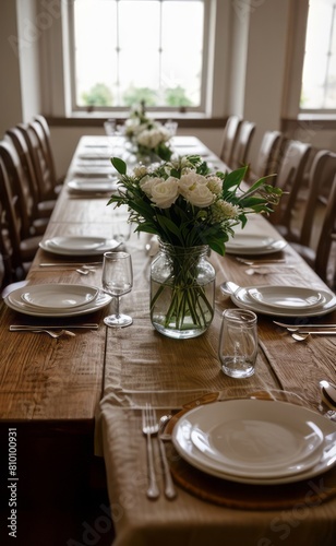Stylish Table Setting in a Sophisticated Setting