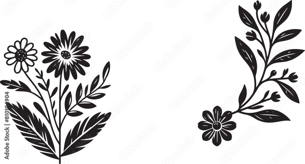 custom made wallpaper toronto digitalblack and white flower