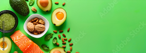 Salmon, Avocado, Eggs, and Nuts ,Nutritious Keto Diet photo