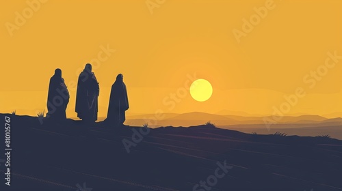 Minimalist depiction of the Christian wise men