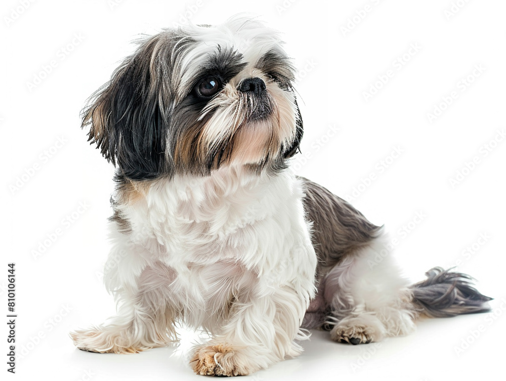 Cute Shih Tzu photo isolate on white background Cute Shih Tzu photo isolate on white background