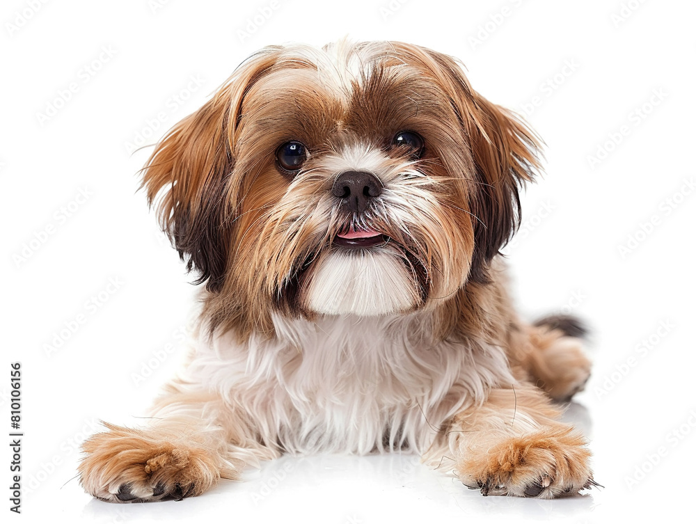 Cute Shih Tzu photo isolate on white background Cute Shih Tzu photo isolate on white background