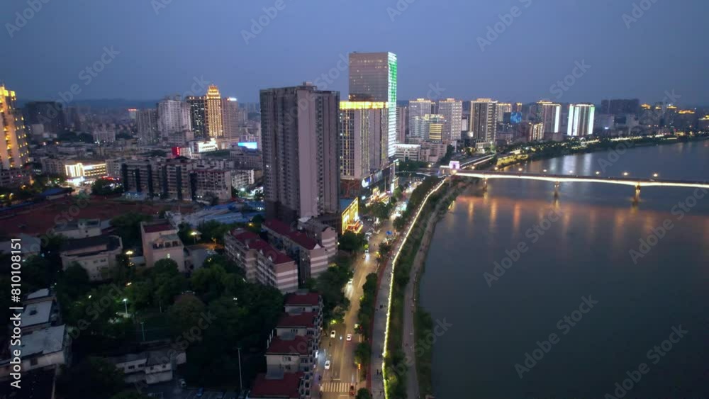 Zhuzhou city night scene in China Zhuzhou city night scene in China