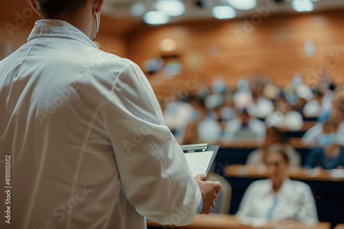 Doctor giving lecture during medical conference