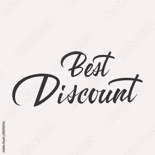 Vintage vector best discount handwritten inscription. hand drawn lettering. Thank you calligraphy. Thank you card. Vector illustration.