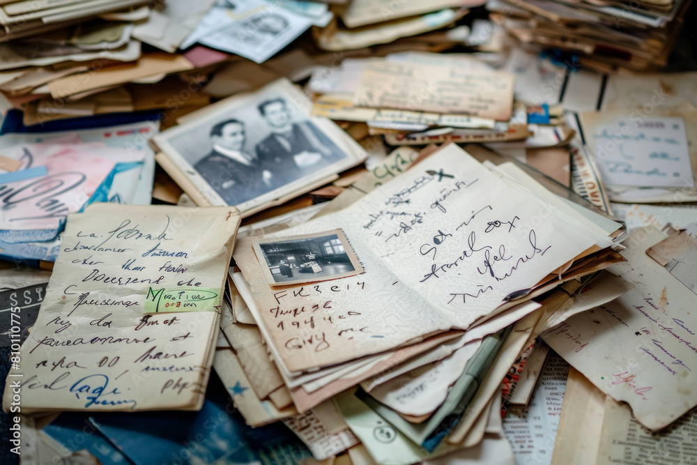 Obraz premium Grateful Expressions: Collection of Thank You Notes in a Doctor's Scrapbook