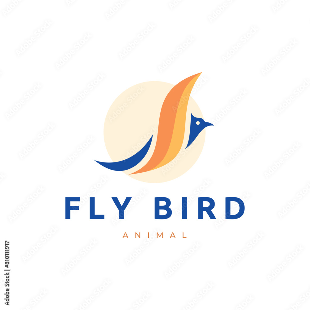 Fly Bird abstract logo design Fly Bird abstract logo design