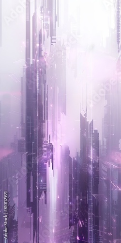 A digital art representation of a futuristic city with towering skyscrapers and a radiant glow  suggesting advanced technology and urban development