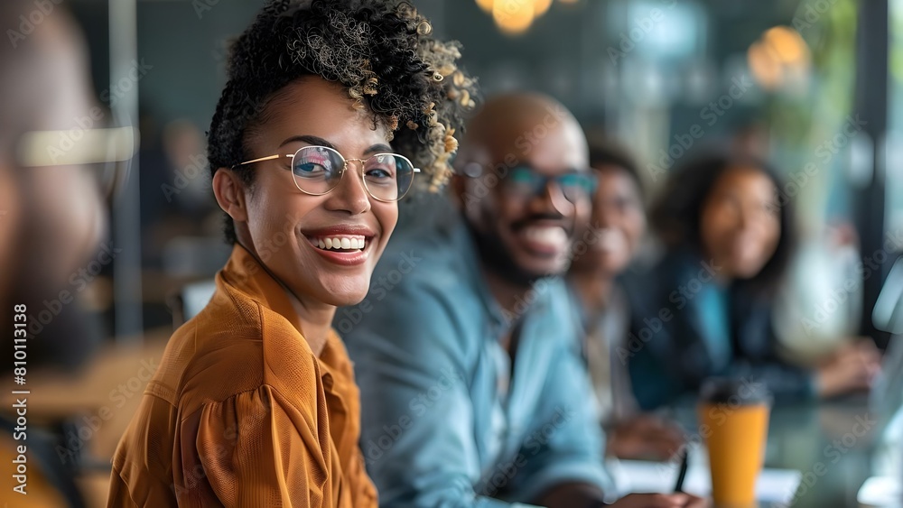 Spreading Positive Energy: Professionals Share During Office Discussions. Concept Work Culture, Positive Vibes, Employee Engagement, Team Collaboration, Motivation