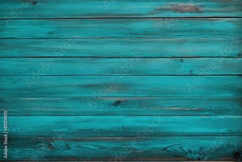 Turquoise planks. Wooden board timber. Generate Ai