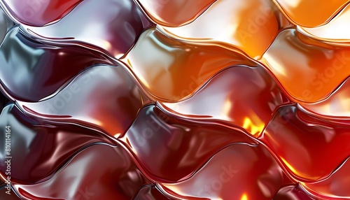 3d rendering, abstract glossy wavy background, chromic style.