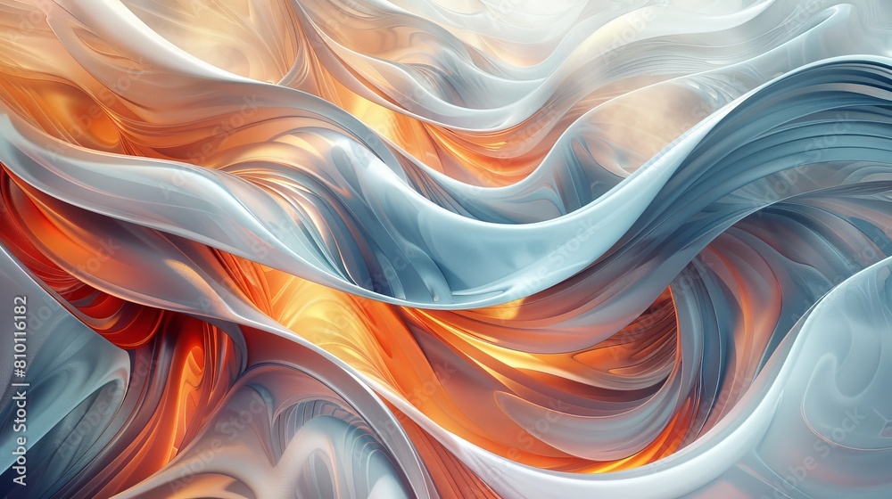 Captivating Abstract Art Featuring Swirling Waves of Color