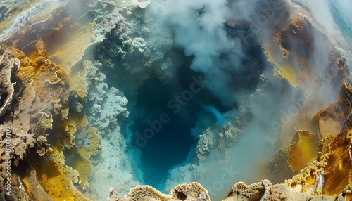 underwater spring vent thermal geology marine environment  photo