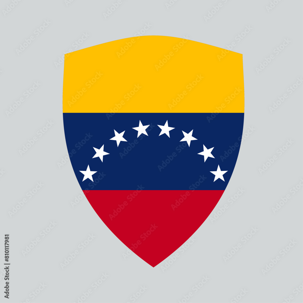 Venezuela Flag in Shield Shape Frame Venezuela Flag in Shield Shape Frame