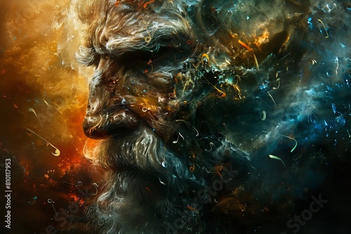 Digital Painting of a Man With a Beard © Nino Lavrenkova