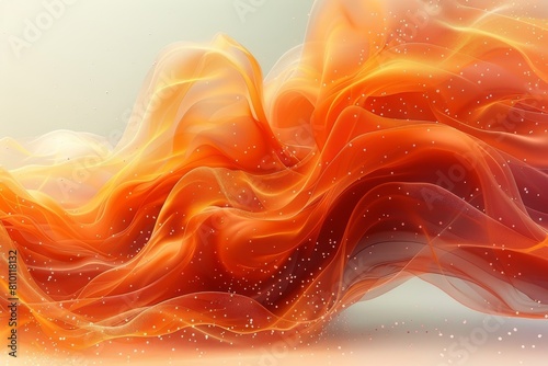 A visually stunning image that captures the fluid movement and grace of flowing orange fabric in an abstract fashion photo