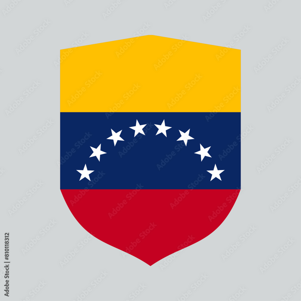 Naklejka premium Venezuela Flag in Shield Shape Frame