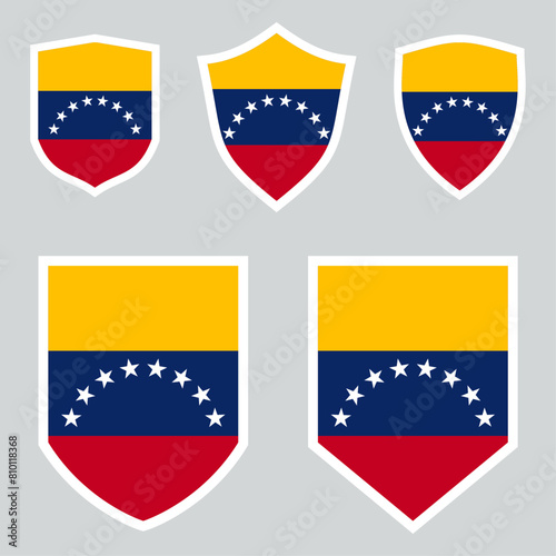 Set of Venezuela Flag in Shield Shape Frame Free Download Set of Venezuela Flag in Shield Shape Frame - GFXLoad