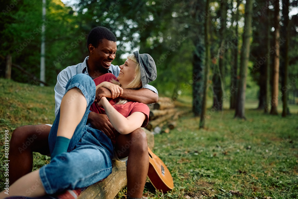 Young happy couple in love enjoying in nature. Young happy couple in love enjoying in nature.