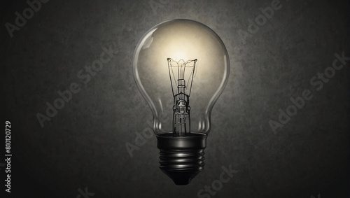 Generative AI, brain inside light bulb on background symbol of creativity, innovation, power of the human mind