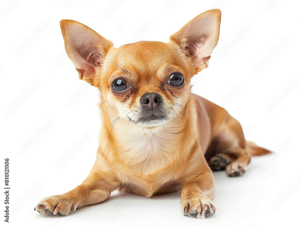 Cute  Chihuahua  photo isolate on white background