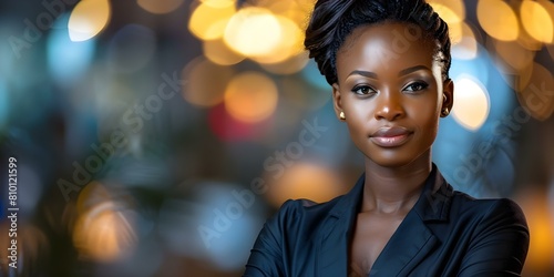 Assertive black businesswoman effectively closing deals with strategic negotiation skills. Concept Business Skills, Negotiation Tactics, Professional Success, Black Women Empowerment photo