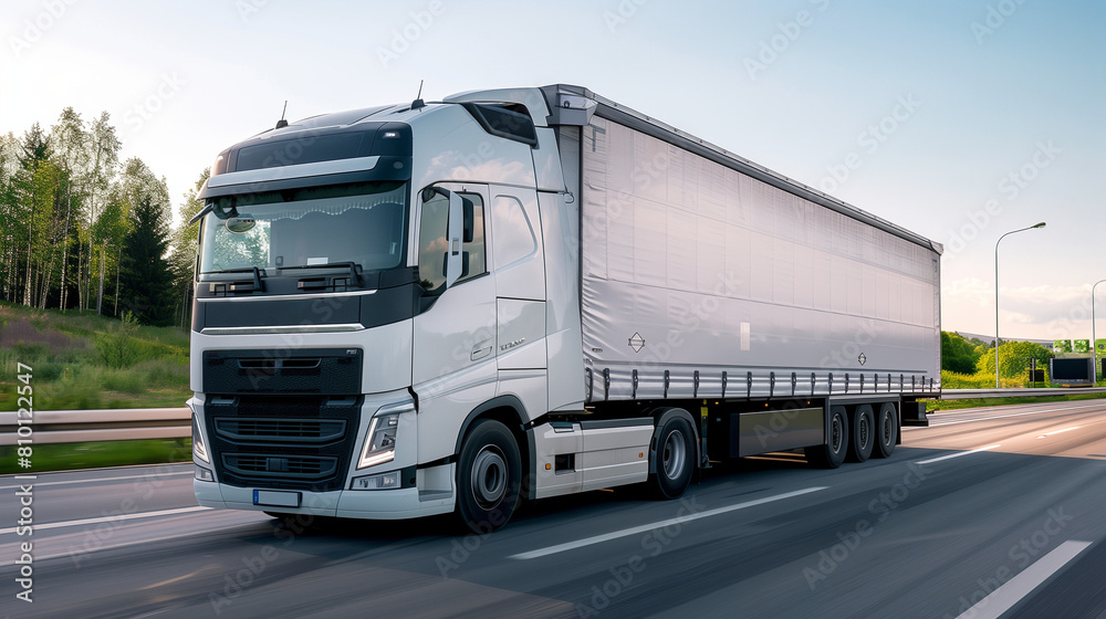 White Truck on the road