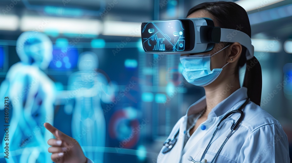 Telemedicine lets you see a doctor from anywhere, using video calls and apps. Doctors can wear futuristic clothing that helps them treat patients better.