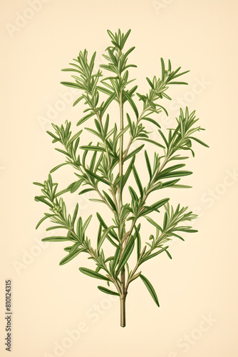 Vintage illustration of Rosemary plant  rosemary  tasty rosemary  herbs  rosemary herb