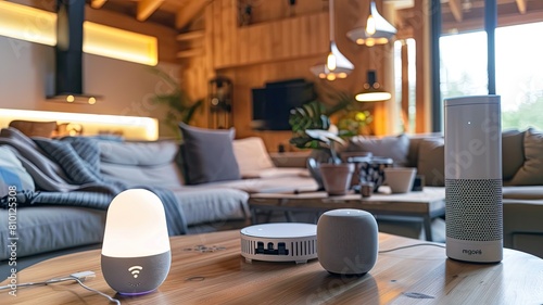 Photograph smart home technologies like voice-activated.